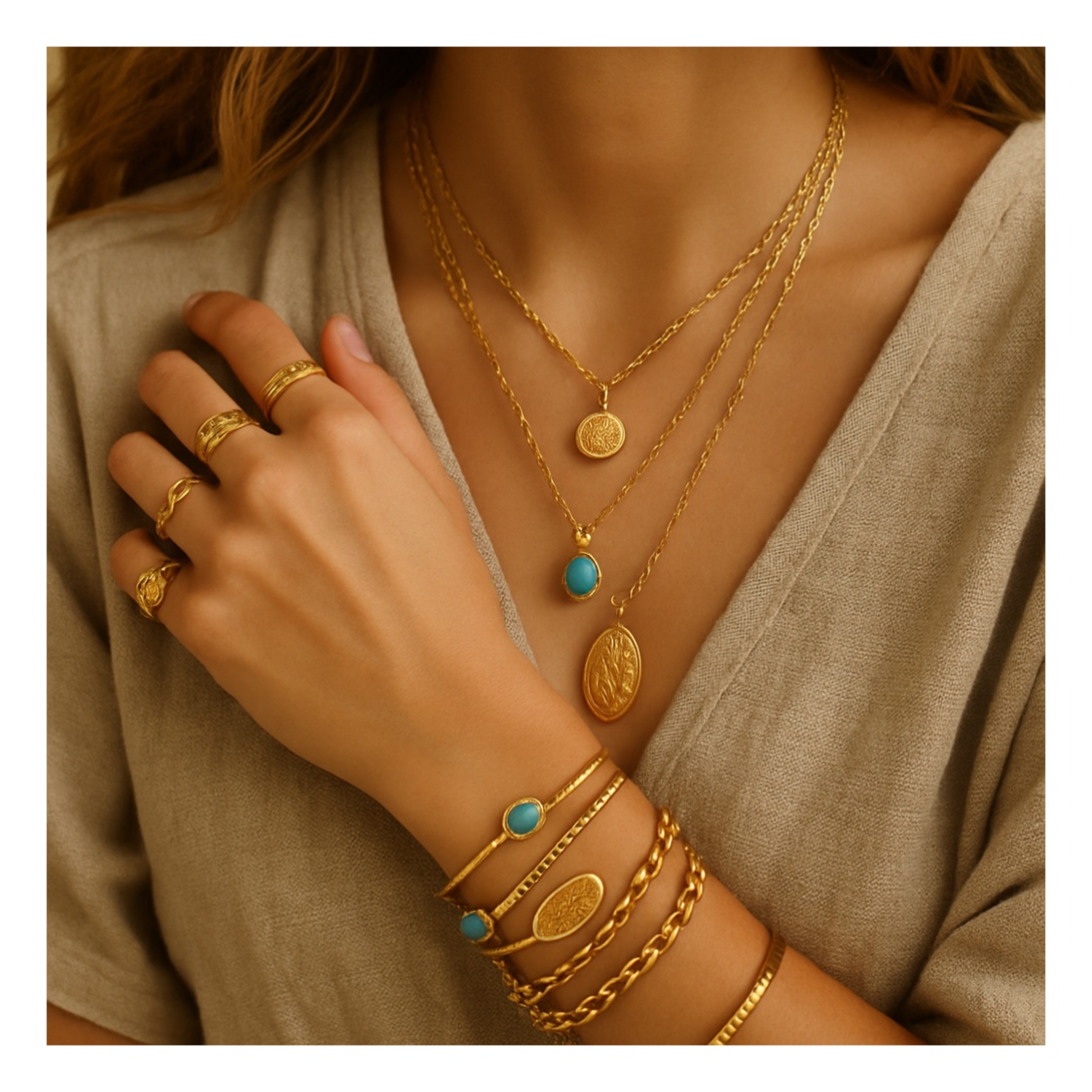  استایل طلا برای افرادی با سبک بوهو (Boho Style)
